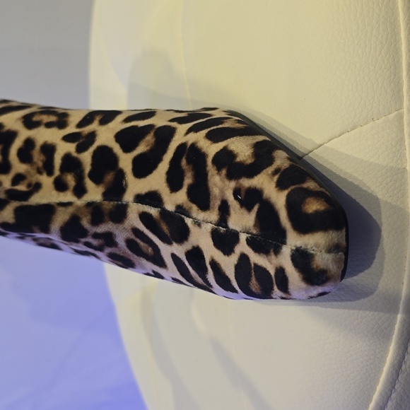 Steve Madden Vatay high heel Leopard zip boot Velvet Stretch Animal FALL NEW HOT - Picture 7 of 9